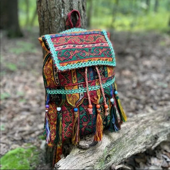 Hand Crafted | Accessories | Nwot Handmade Bohemian Backpack  display picture 3